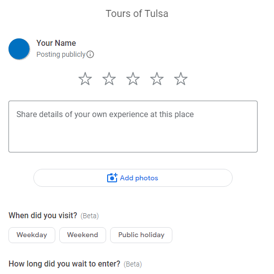 Write a Review for Tours of Tulsa